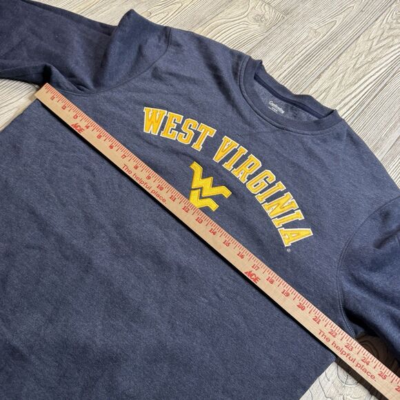 WVU West Virginia Mountaineers Crewneck Sweatshirt Men’s M Gray Sewn New - Picture 7 of 10